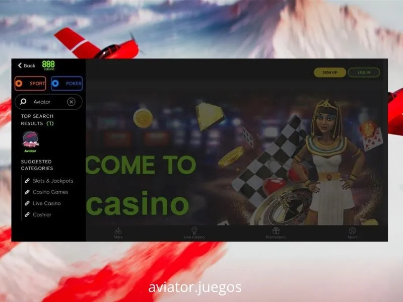 O Aviator está disponível no 888 Casino