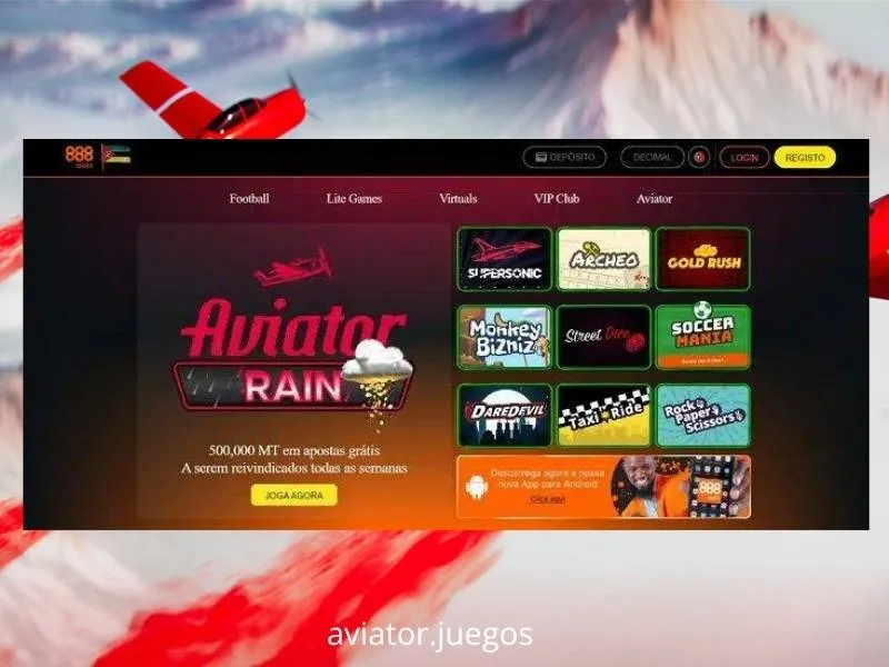 O Aviator está disponível no casino 888Bets
