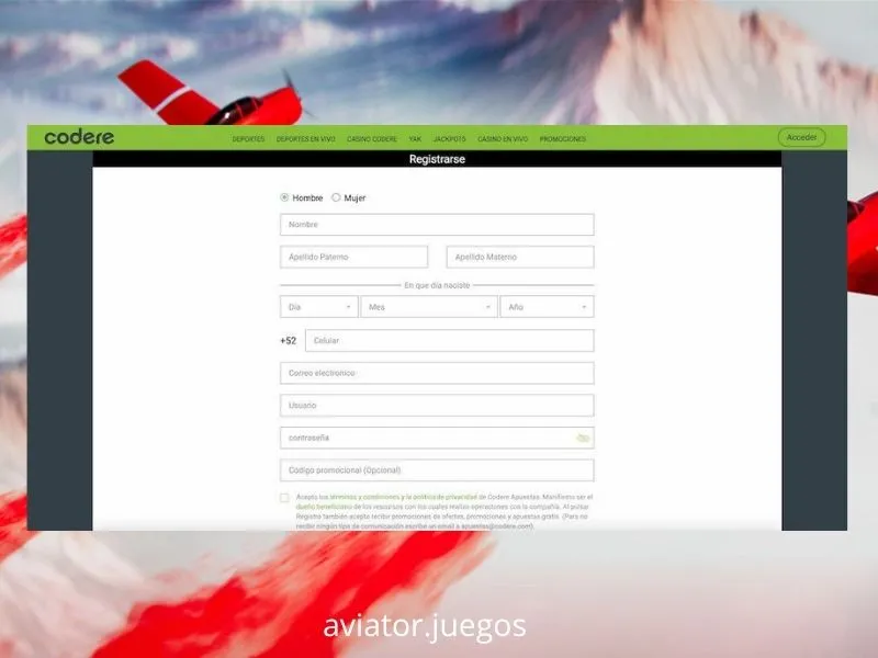 Ficha institucional do Codere Casino como operador 100% espanhol com licença da DGOJ