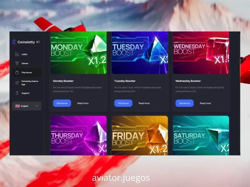 Detalle del welcome pack con bonus en Bitcoin y giros gratis en Coinslotty