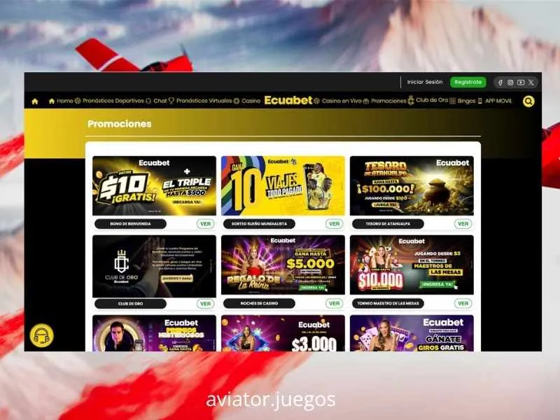 Detalhes do pacote promocional da Ecuabet com bónus de 200 % e um presente à escolha