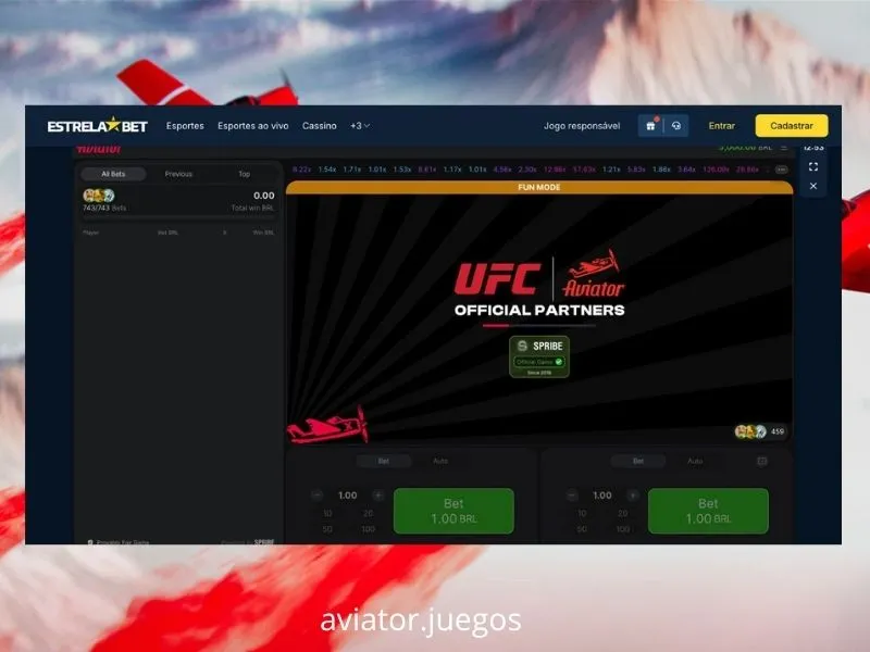 O Aviator está disponível no casino Estrela Bet
