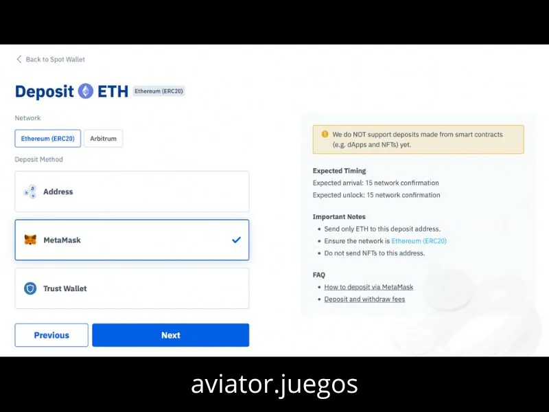 Utilização do Ethereum como método de depósito em casinos de criptomoedas para jogar o Aviator