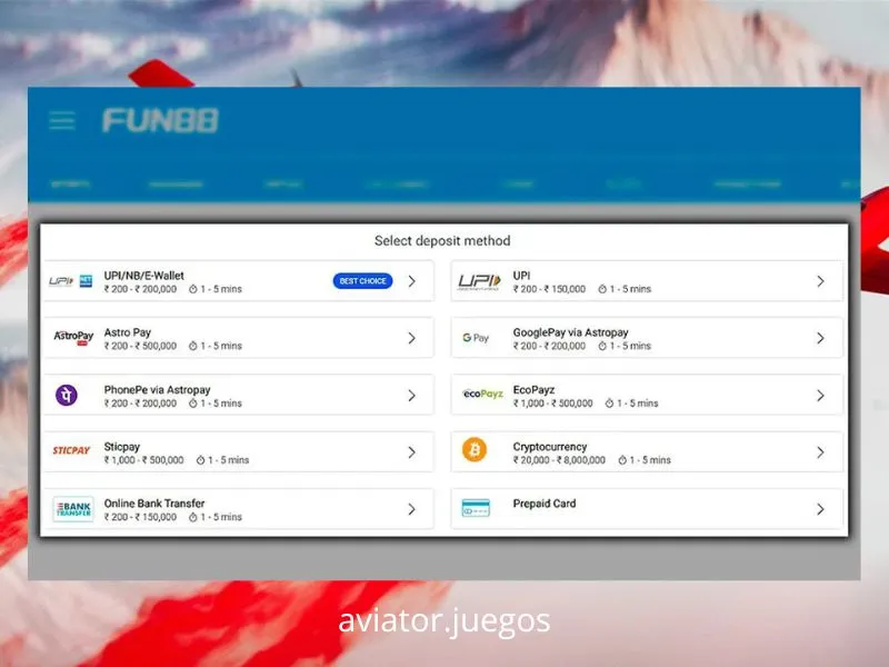 Imagem do jogo «crash» Aviator integrado na plataforma multijurisdicional Fun88