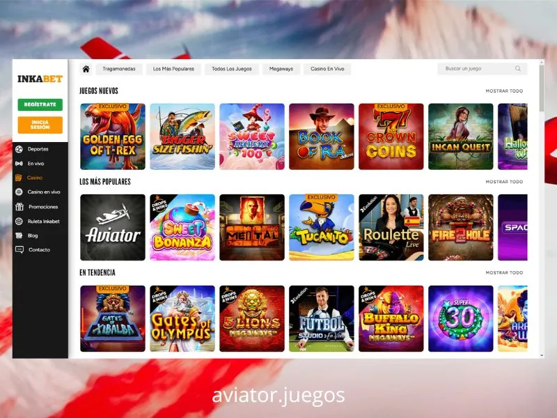 Aviator juega en el casino Inkabet