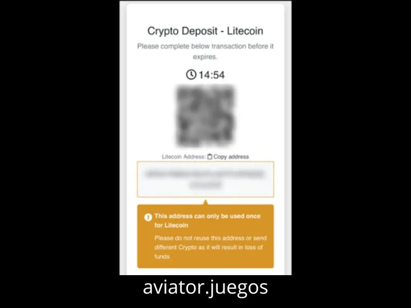Recarregue o seu saldo no Aviator através de Litecoin
