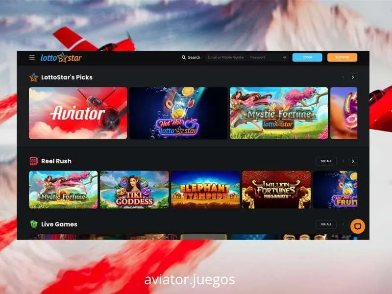 O Aviator joga no casino LottoStar
