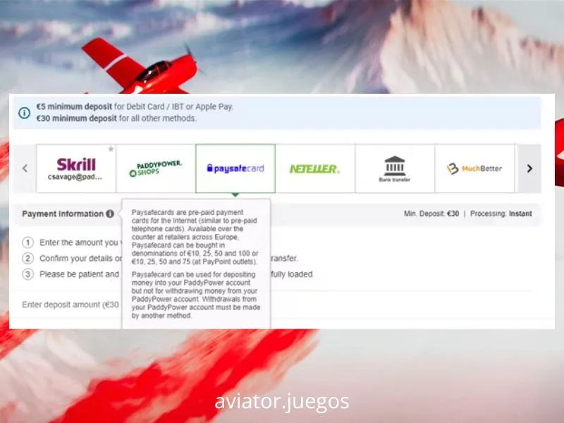 Formas de pagamento, depósitos e levantamentos na Paddy Power em 2026