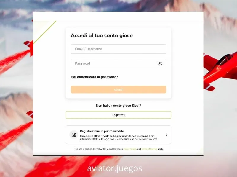 Página inicial da Sisal com secção dedicada ao Aviator no casino online licenciado pela ADM italiana