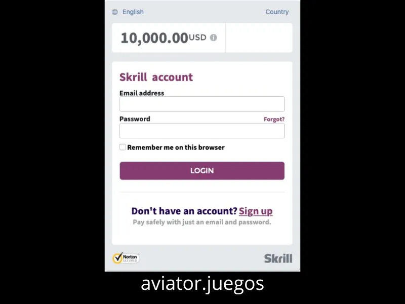 Recarregue o seu saldo no Aviator através do Skrill