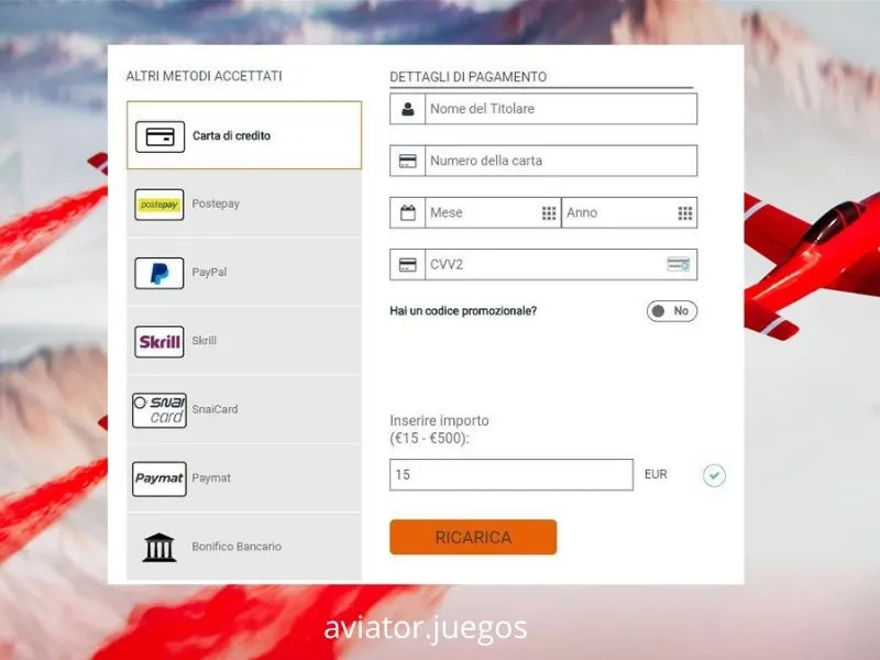 Passo a passo para começar a jogar o Aviator no casino online Snai em 2026