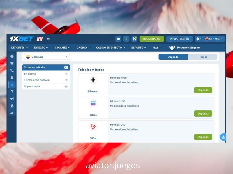Empezar a jugar a Aviator en 1xbet