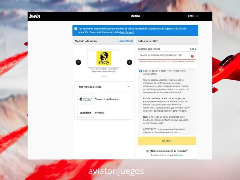 Empezar a jugar a Aviator en Bwin