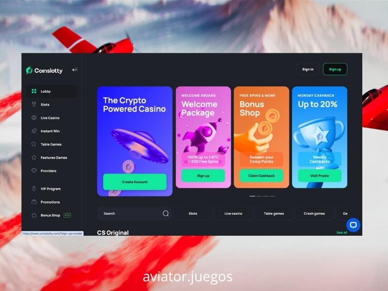 Información sobre el casino Coinslotty