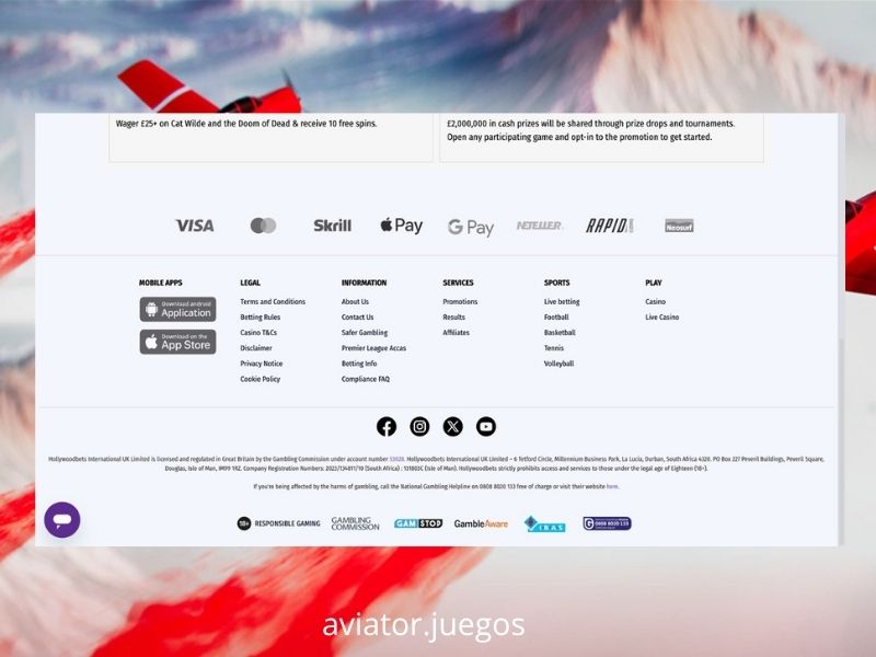 Empezar a jugar a Aviator en Hollywoodbets