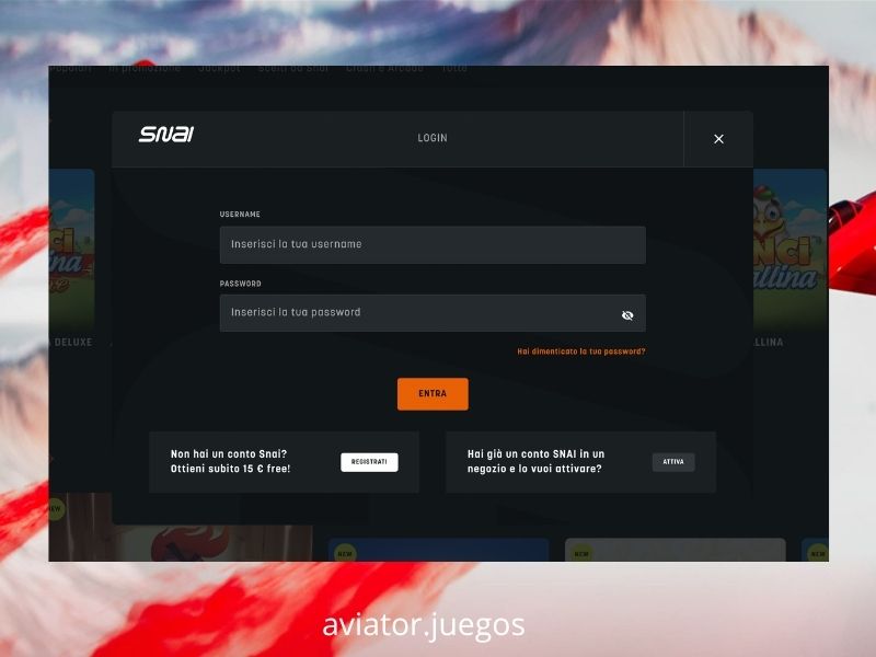 Empezar a jugar a Aviator en Snai