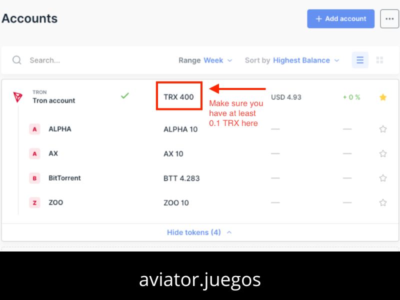 Retirada de ganancias a través de Tron